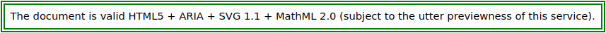 Esito di validazione XHTML5
